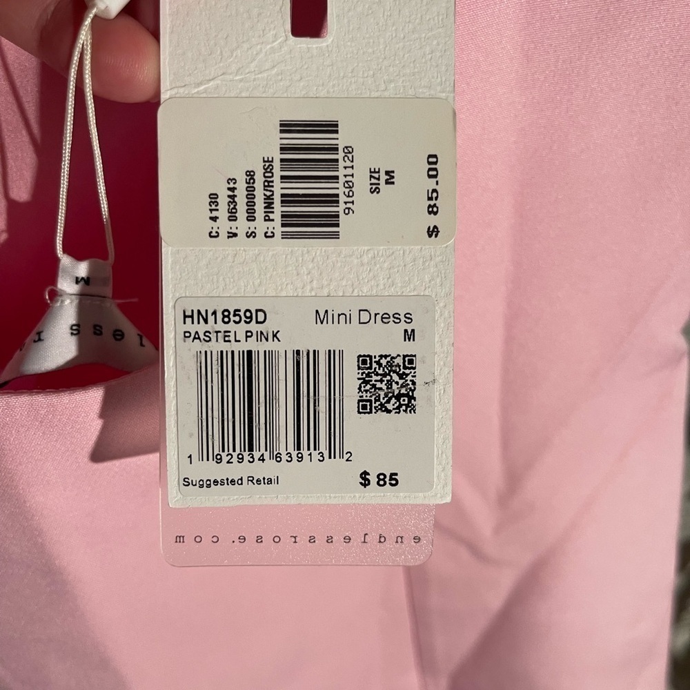 Anthropologie Endless Rose Cutout Bow Fitted Mini Dress. NWT - Picture 4 of 4